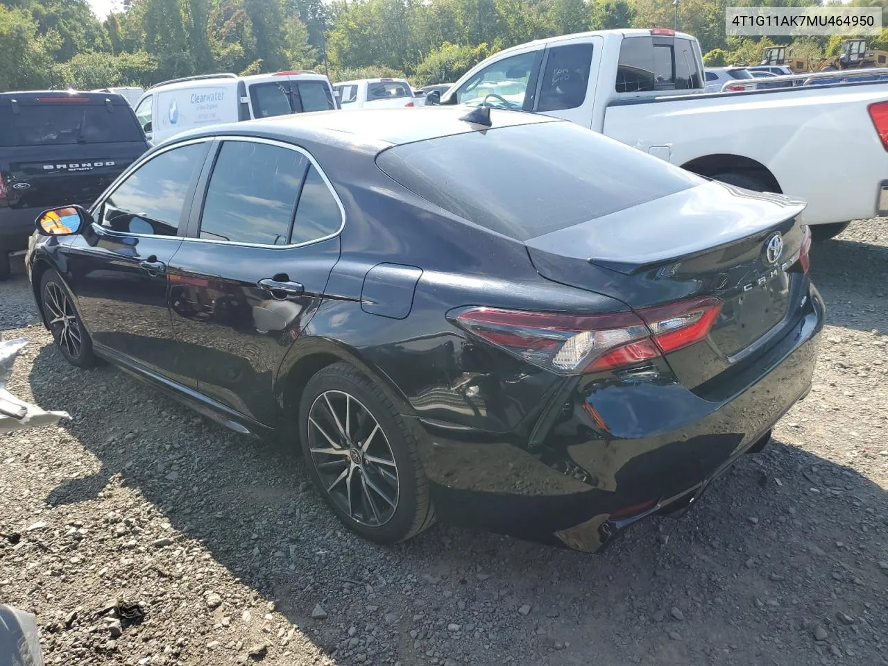 2021 Toyota Camry Se VIN: 4T1G11AK7MU464950 Lot: 72190504