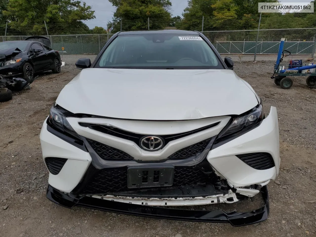 2021 Toyota Camry Trd VIN: 4T1KZ1AK0MU051562 Lot: 72236604