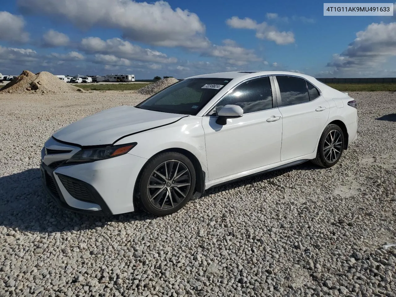 2021 Toyota Camry Se VIN: 4T1G11AK9MU491633 Lot: 72249824