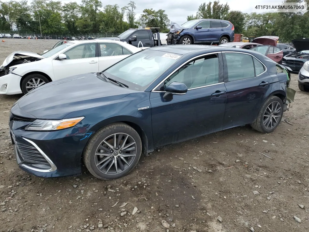 2021 Toyota Camry Xle VIN: 4T1F31AK5MU567063 Lot: 72254824