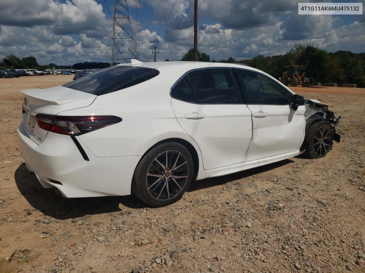 2021 Toyota Camry Se VIN: 4T1G11AK6MU475132 Lot: 72651004