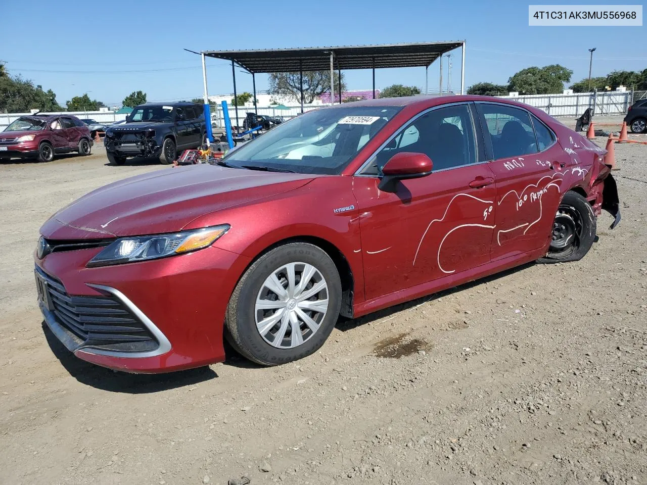 4T1C31AK3MU556968 2021 Toyota Camry Le