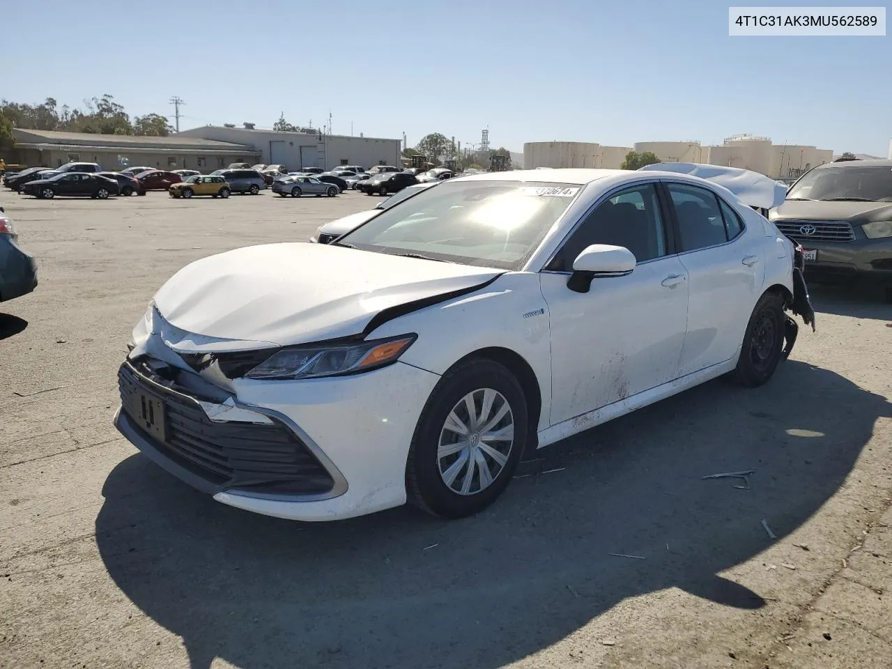 2021 Toyota Camry Le VIN: 4T1C31AK3MU562589 Lot: 73370674