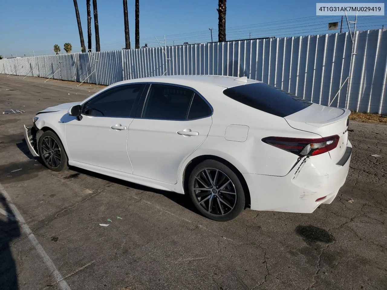 2021 Toyota Camry Se VIN: 4T1G31AK7MU029419 Lot: 73413624