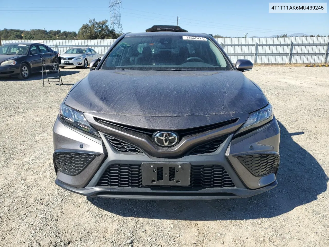 2021 Toyota Camry Se VIN: 4T1T11AK6MU439245 Lot: 73562474