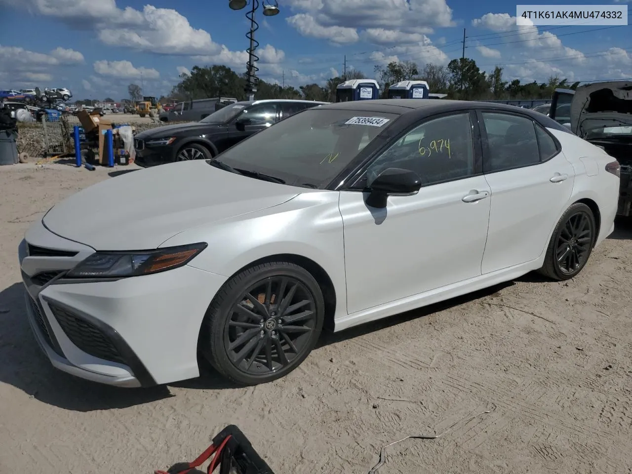 2021 Toyota Camry Xse VIN: 4T1K61AK4MU474332 Lot: 75399434