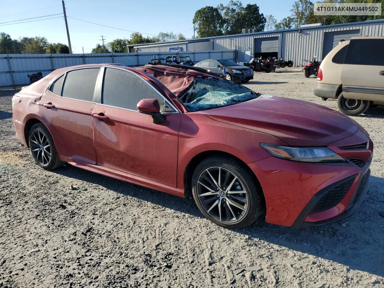 2021 Toyota Camry Se VIN: 4T1G11AK4MU449502 Lot: 76027804