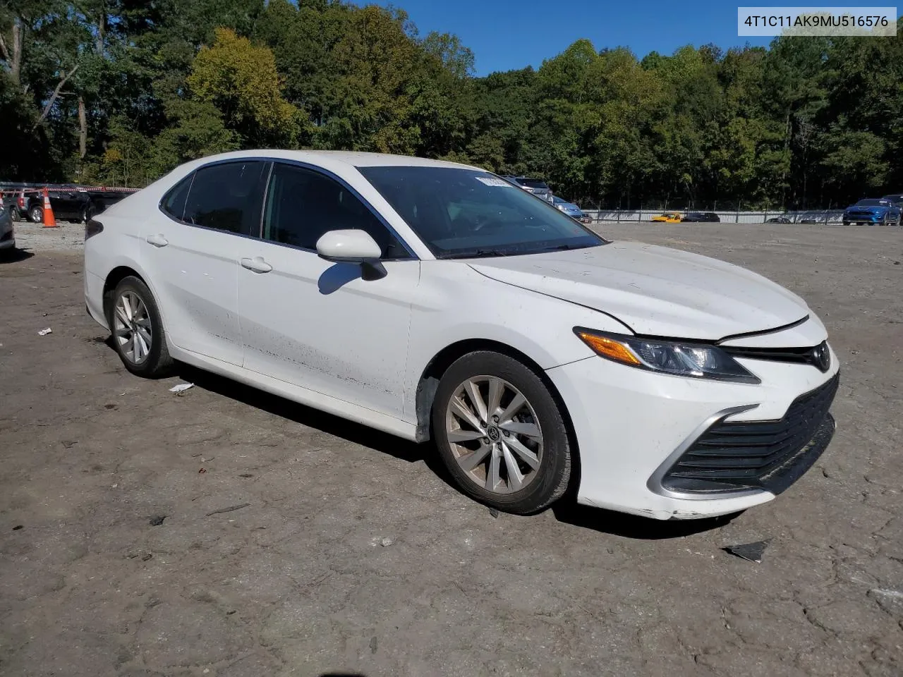 2021 Toyota Camry Le VIN: 4T1C11AK9MU516576 Lot: 76735204