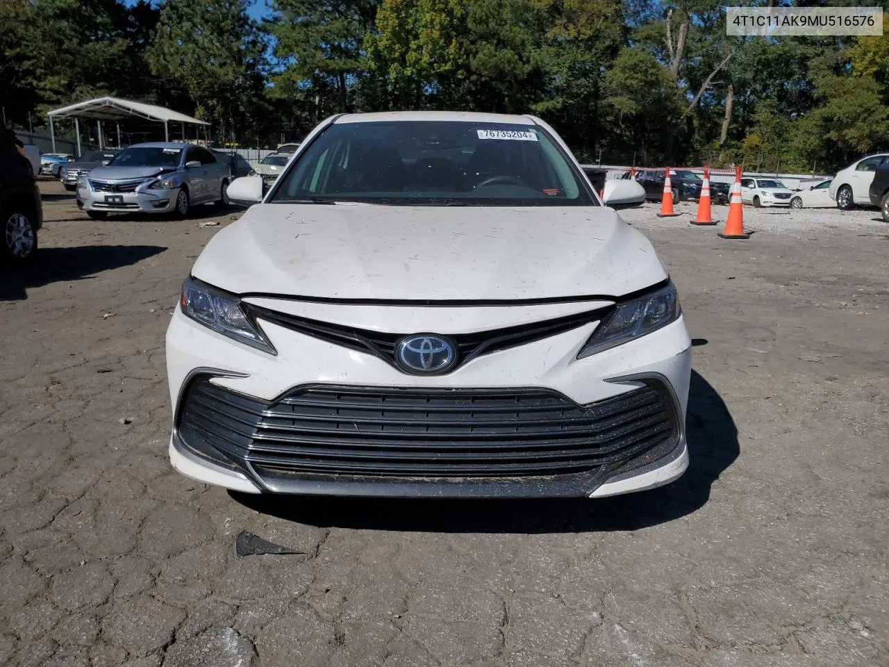 2021 Toyota Camry Le VIN: 4T1C11AK9MU516576 Lot: 76735204