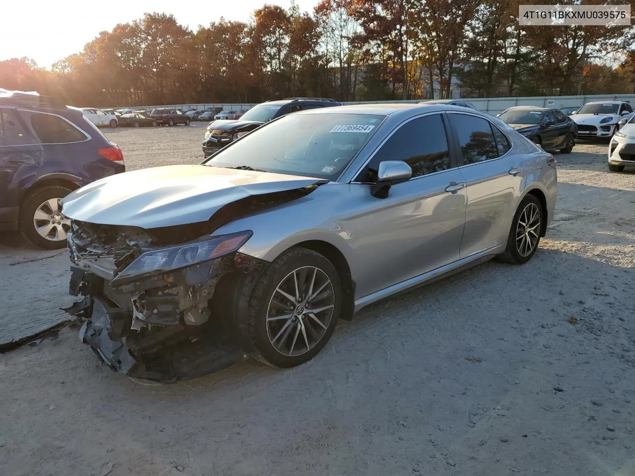 2021 Toyota Camry Se VIN: 4T1G11BKXMU039575 Lot: 77369454