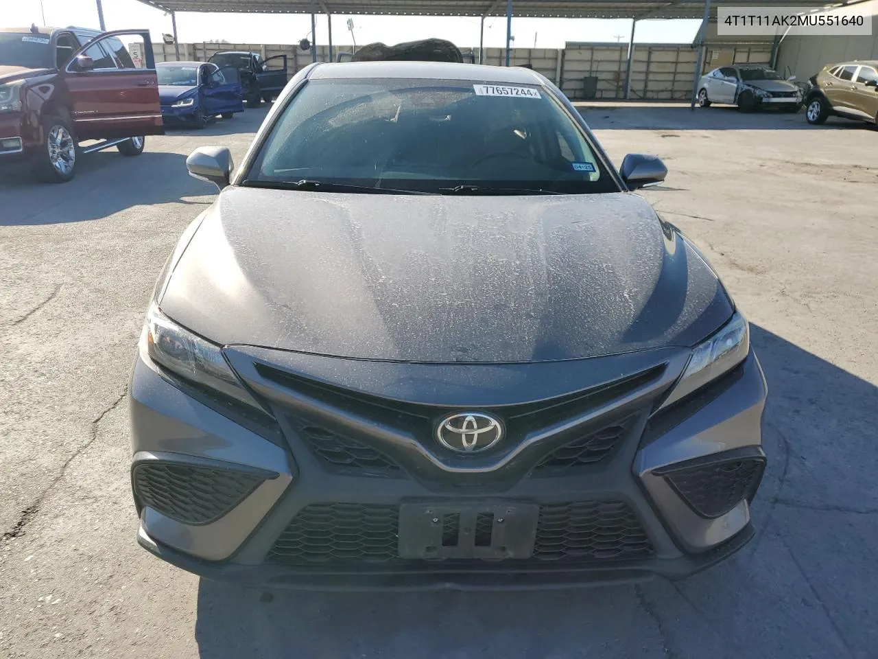 2021 Toyota Camry Se VIN: 4T1T11AK2MU551640 Lot: 77657244