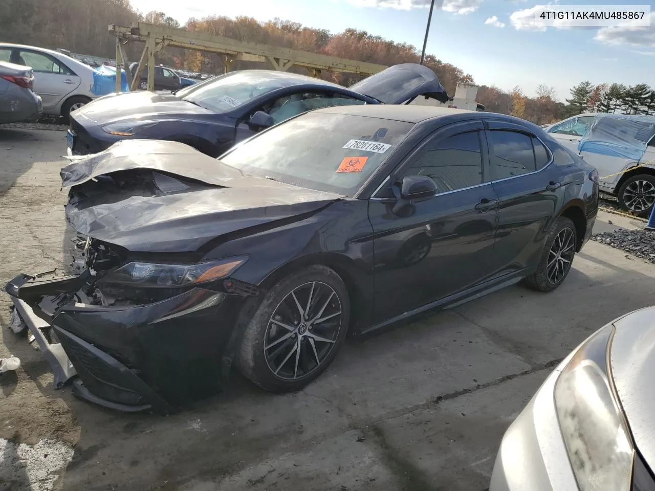 2021 Toyota Camry Se VIN: 4T1G11AK4MU485867 Lot: 78261164