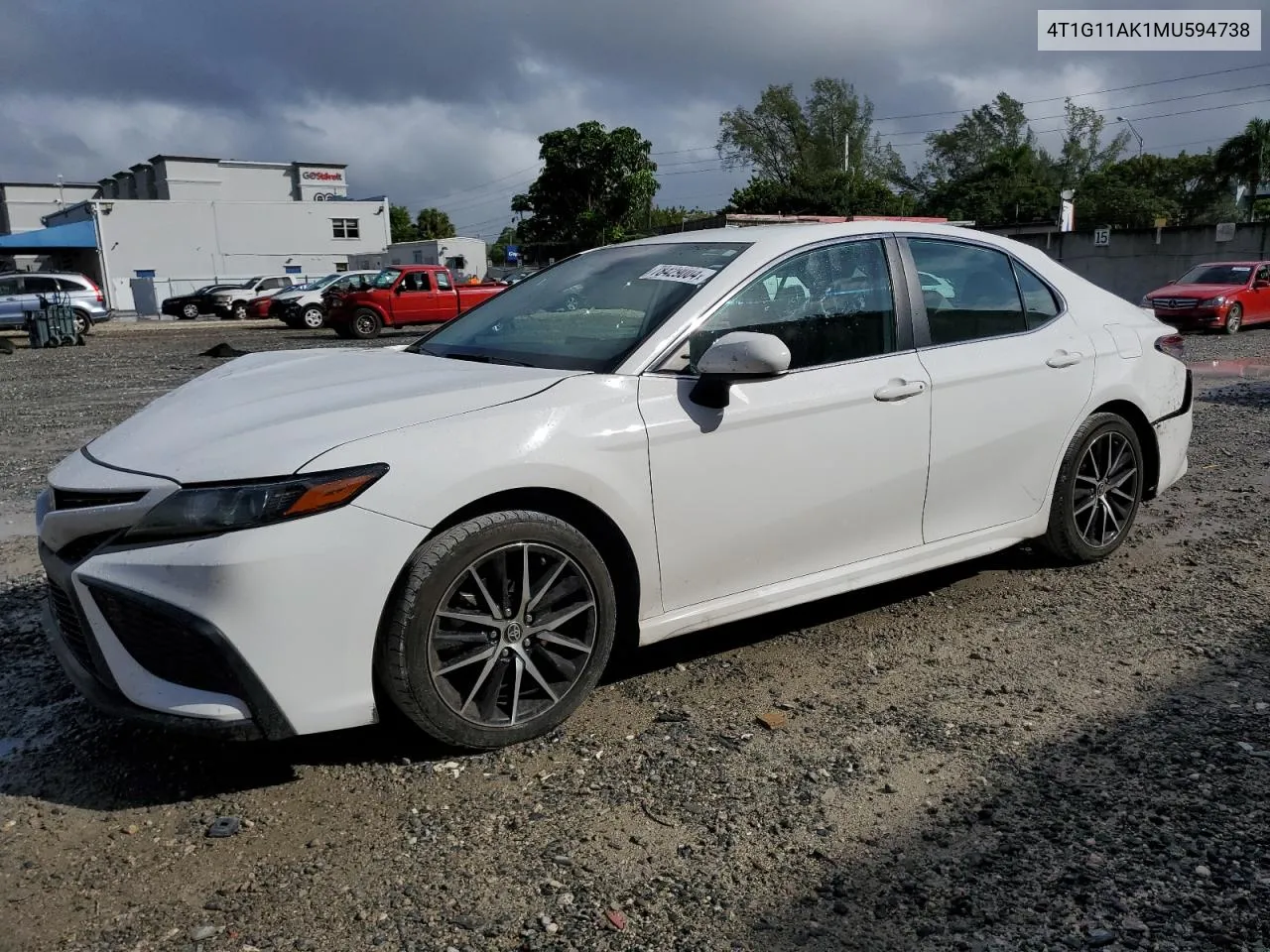 4T1G11AK1MU594738 2021 Toyota Camry Se