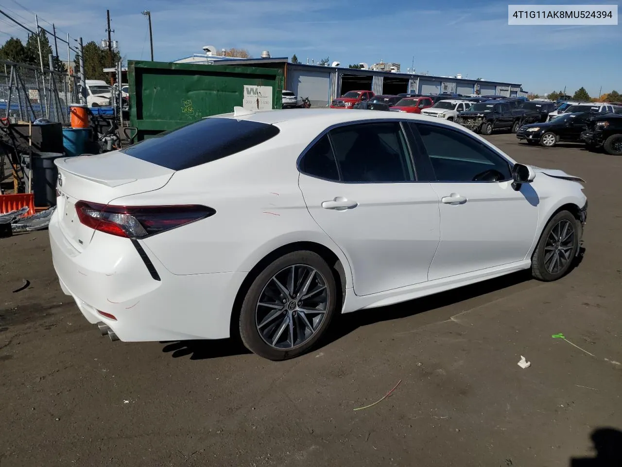 2021 Toyota Camry Se VIN: 4T1G11AK8MU524394 Lot: 79023704