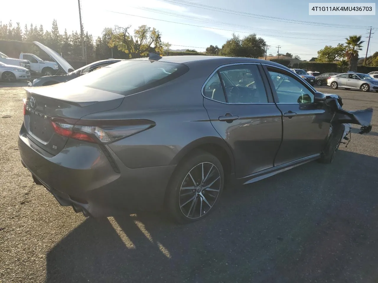 2021 Toyota Camry Se VIN: 4T1G11AK4MU436703 Lot: 80187344