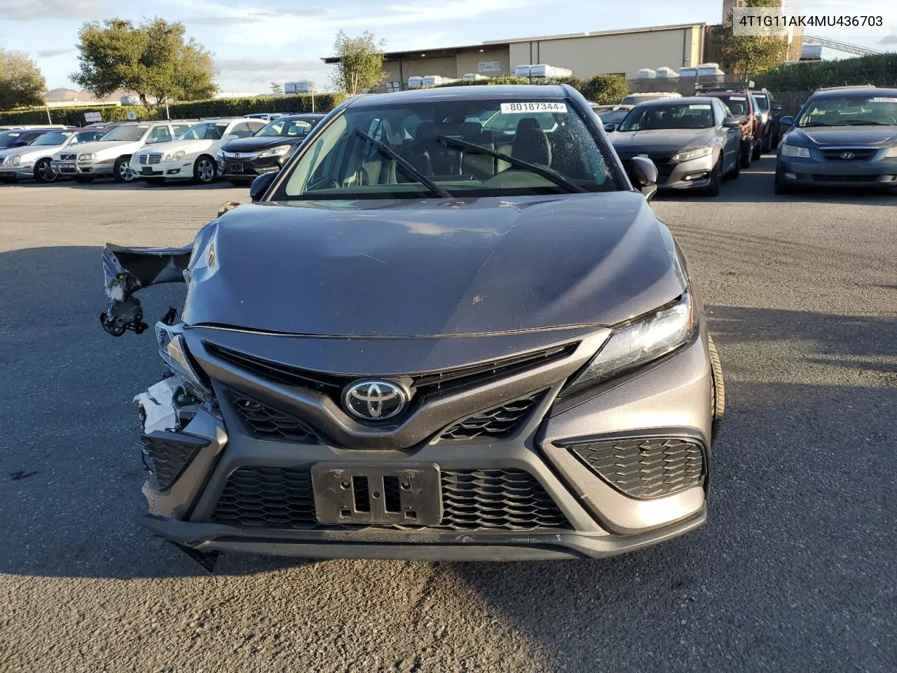 2021 Toyota Camry Se VIN: 4T1G11AK4MU436703 Lot: 80187344