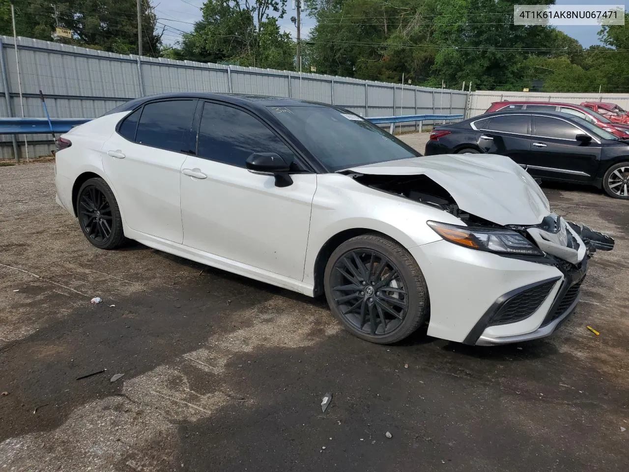 4T1K61AK8NU067471 2022 Toyota Camry Xse