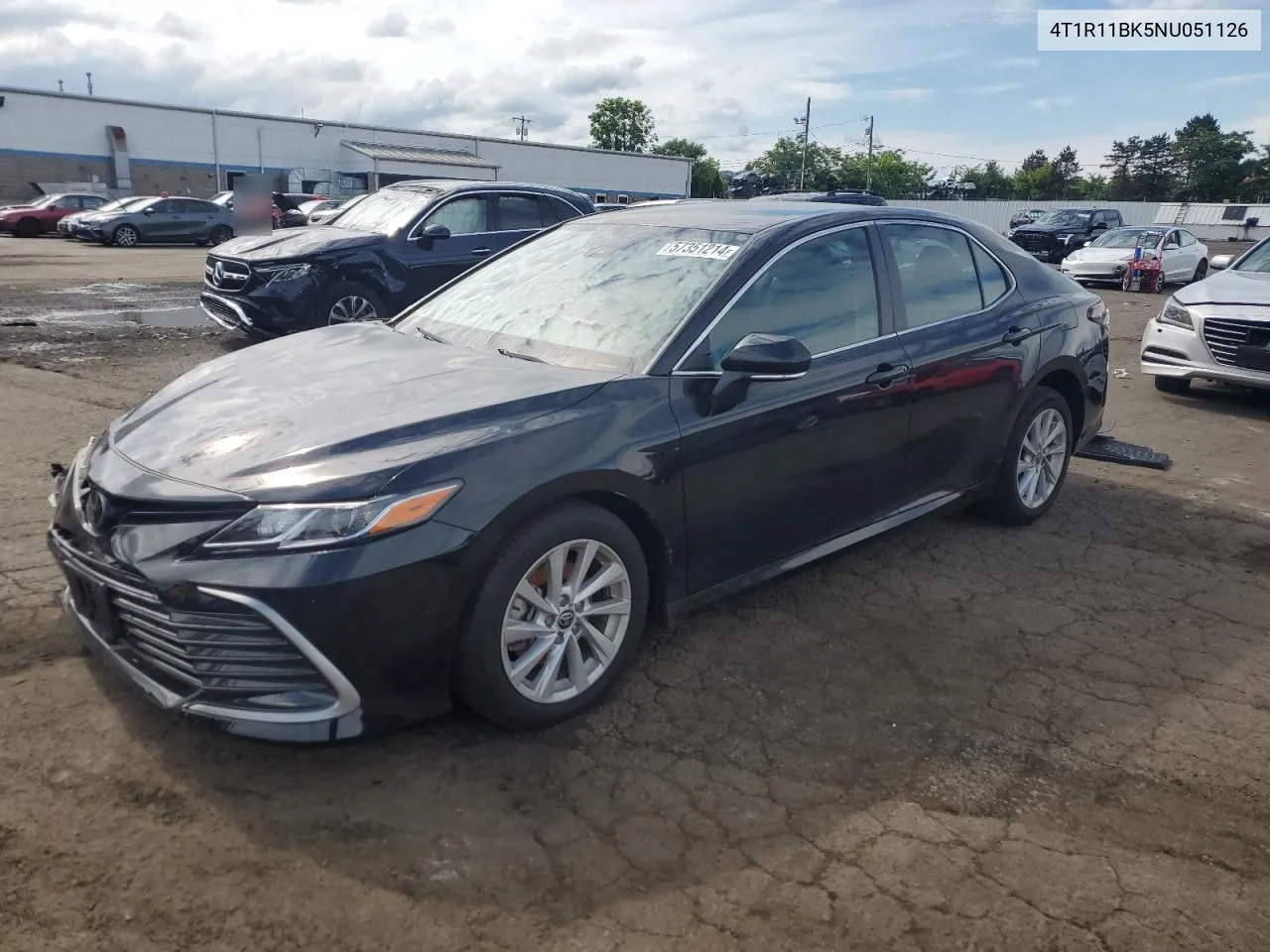 2022 Toyota Camry Le VIN: 4T1R11BK5NU051126 Lot: 57351214