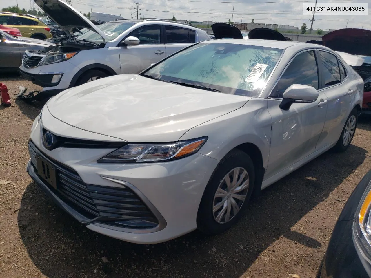 2022 Toyota Camry Le VIN: 4T1C31AK4NU043035 Lot: 62719284