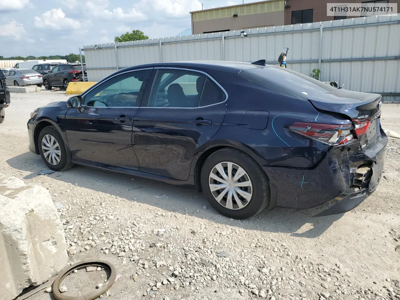 2022 Toyota Camry Le VIN: 4T1H31AK7NU574171 Lot: 64238914