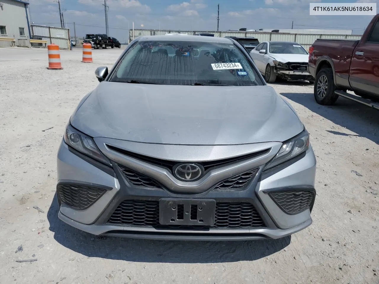 2022 Toyota Camry Xse VIN: 4T1K61AK5NU618634 Lot: 68743234