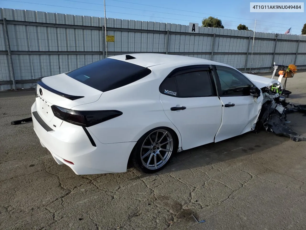 2022 Toyota Camry Se VIN: 4T1G11AK9NU049484 Lot: 70252144