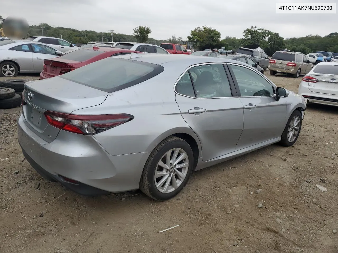 2022 Toyota Camry Le VIN: 4T1C11AK7NU690700 Lot: 71237044