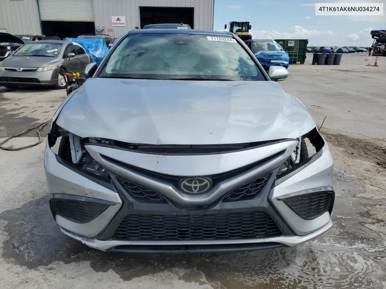 2022 Toyota Camry Xse VIN: 4T1K61AK6NU034274 Lot: 71763244