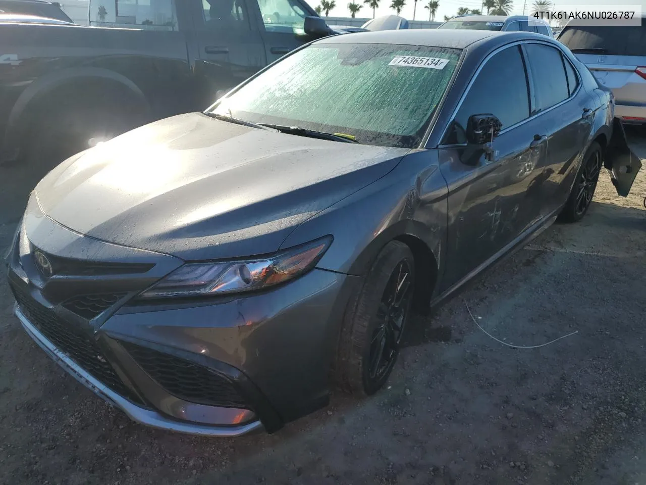 2022 Toyota Camry Xse VIN: 4T1K61AK6NU026787 Lot: 74365134