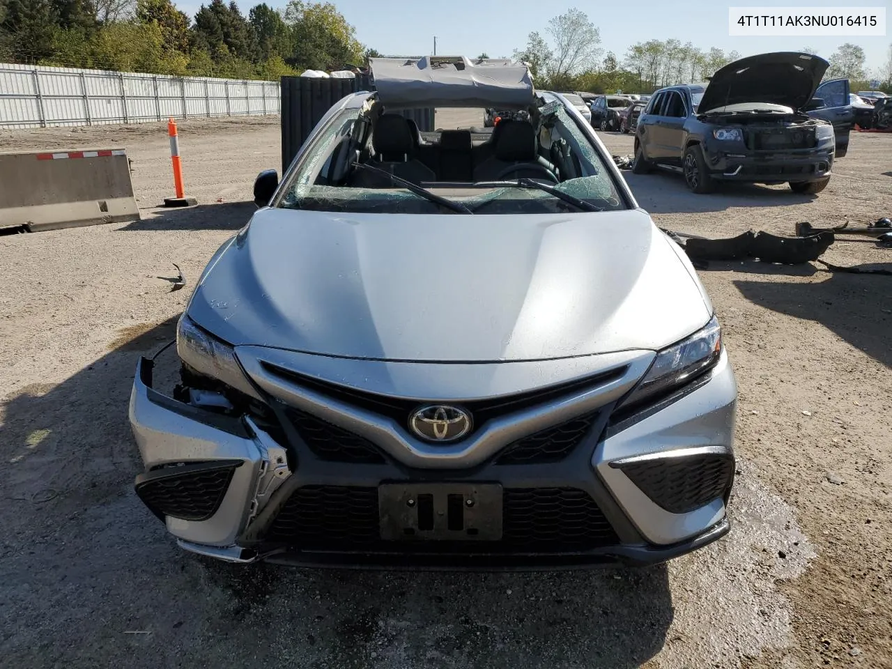 2022 Toyota Camry Se VIN: 4T1T11AK3NU016415 Lot: 75005704