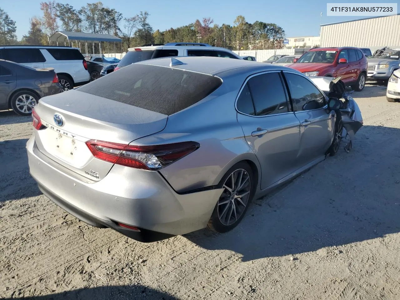 2022 Toyota Camry Xle VIN: 4T1F31AK8NU577233 Lot: 77465784