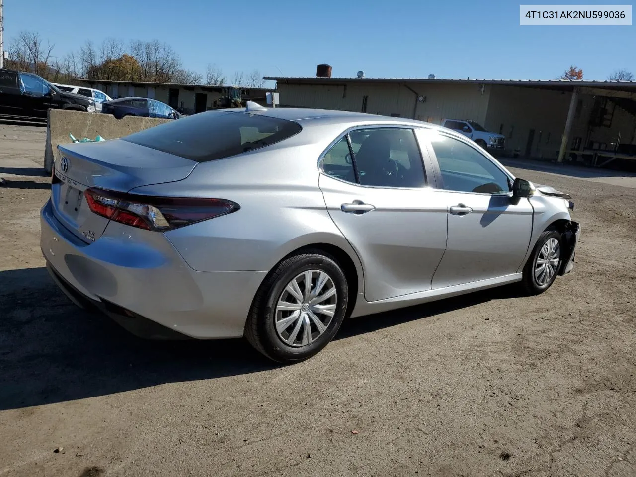 2022 Toyota Camry Le VIN: 4T1C31AK2NU599036 Lot: 77597654