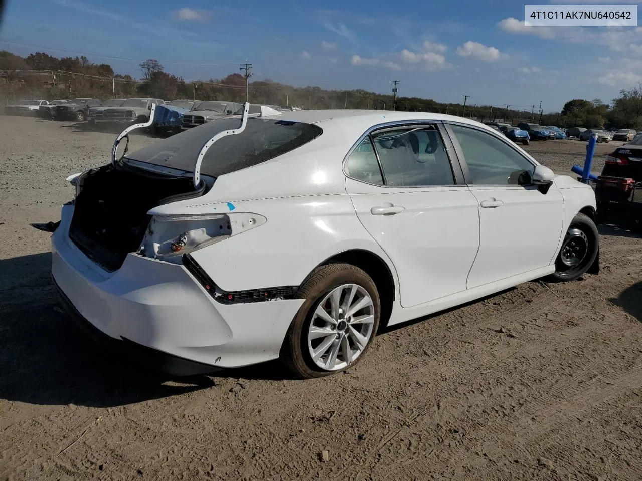 2022 Toyota Camry Le VIN: 4T1C11AK7NU640542 Lot: 78904784