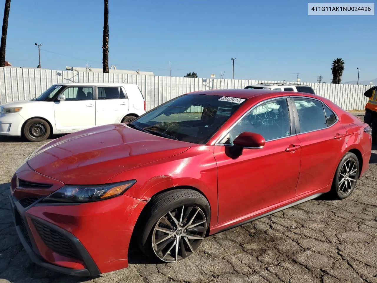 2022 Toyota Camry Se VIN: 4T1G11AK1NU024496 Lot: 80328414