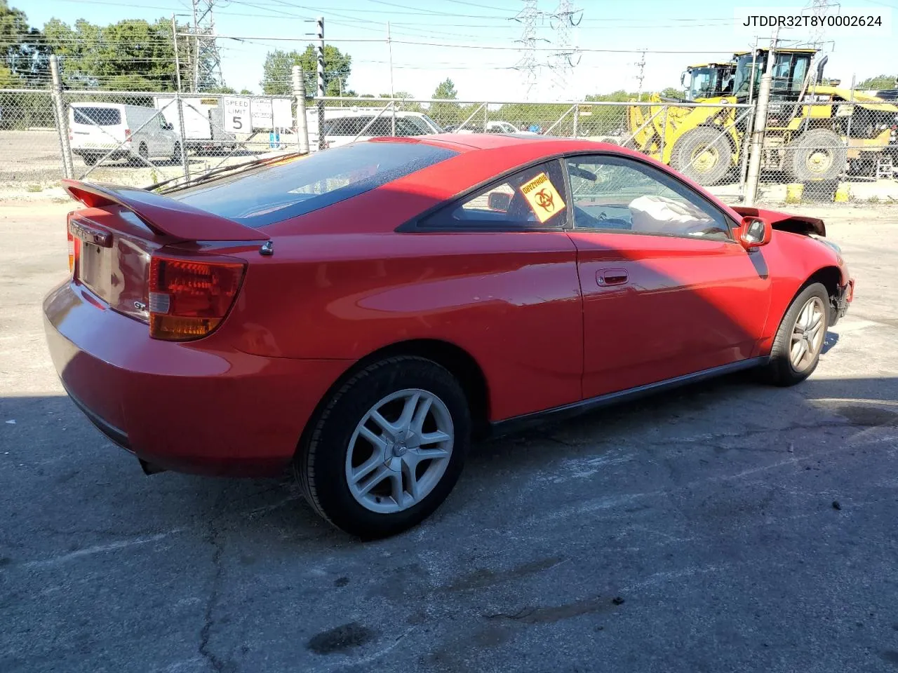 2000 Toyota Celica Gt VIN: JTDDR32T8Y0002624 Lot: 66269173