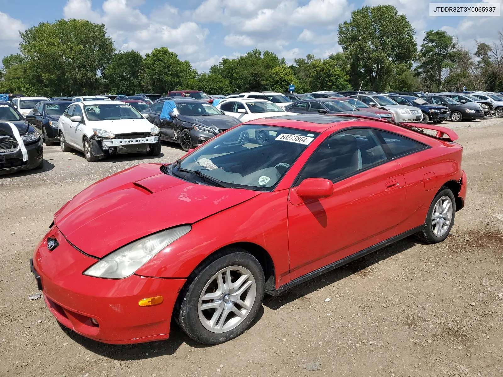 2000 Toyota Celica Gt VIN: JTDDR32T3Y0065937 Lot: 68273864