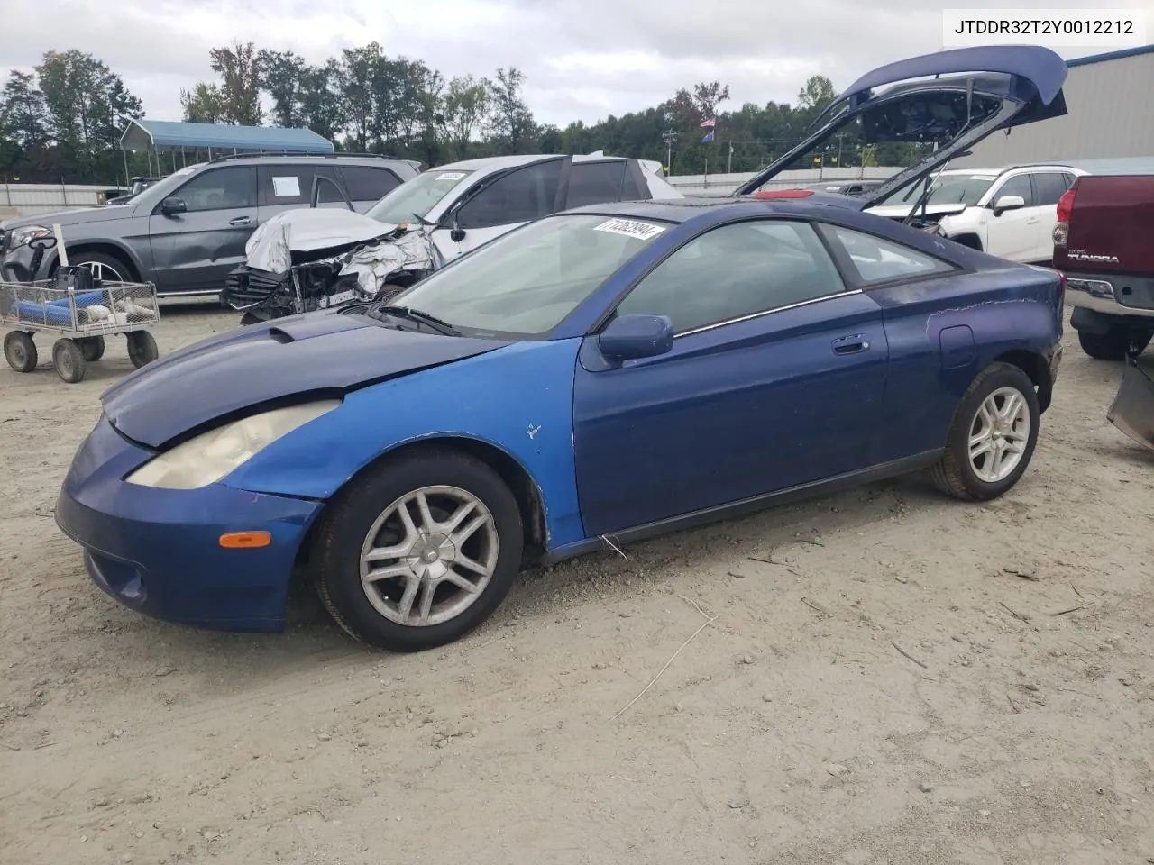 2000 Toyota Celica Gt VIN: JTDDR32T2Y0012212 Lot: 71262994