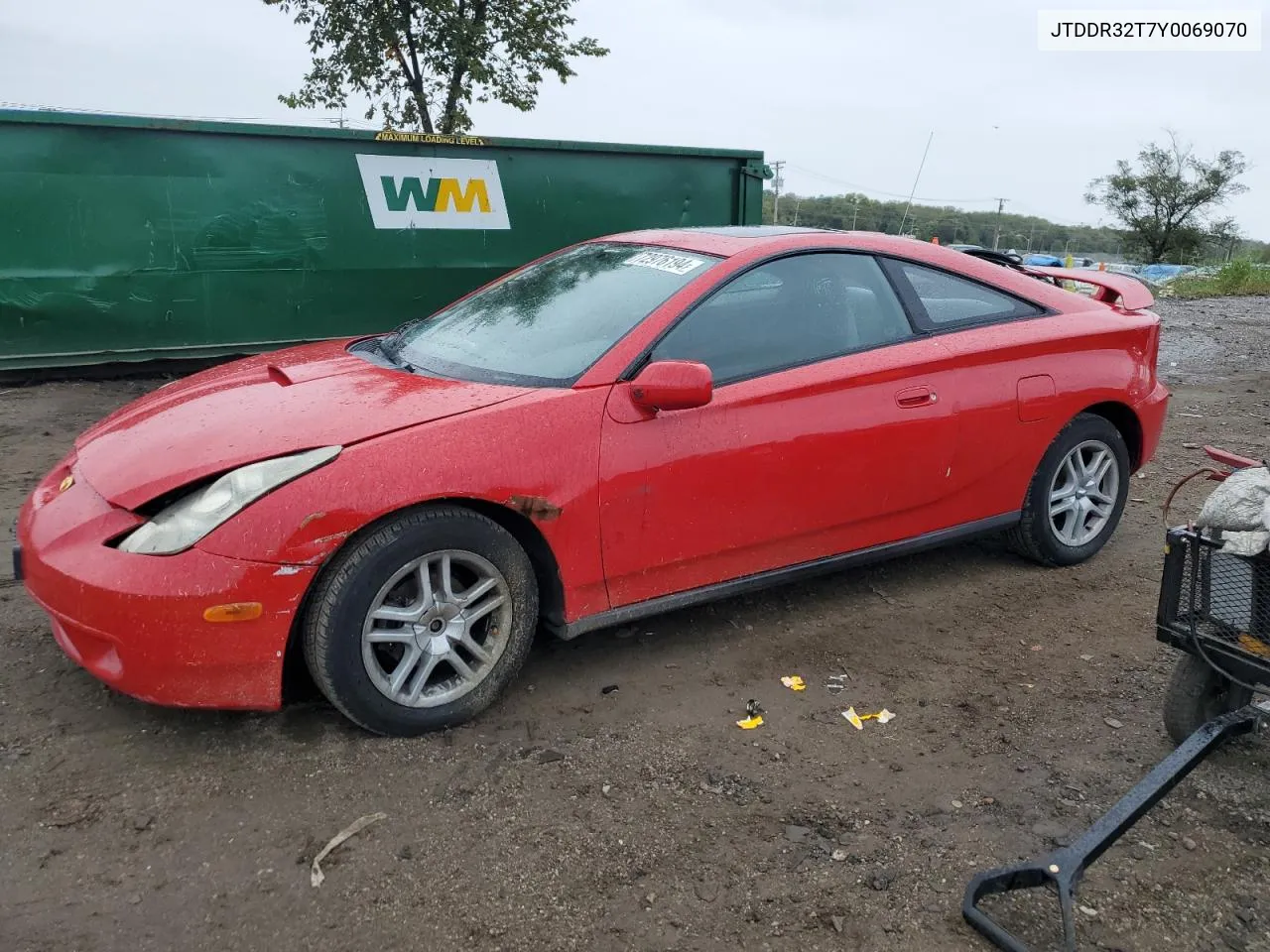 2000 Toyota Celica Gt VIN: JTDDR32T7Y0069070 Lot: 72976194