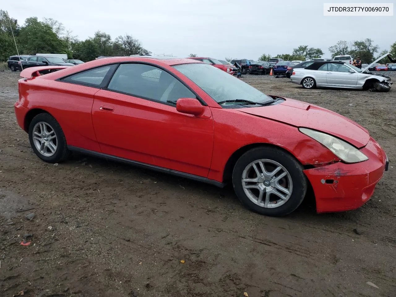 2000 Toyota Celica Gt VIN: JTDDR32T7Y0069070 Lot: 72976194