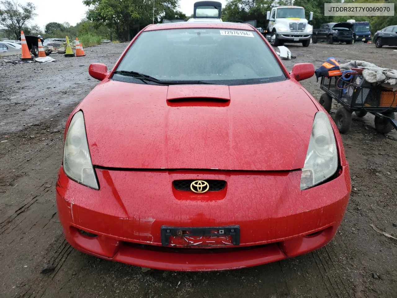 2000 Toyota Celica Gt VIN: JTDDR32T7Y0069070 Lot: 72976194