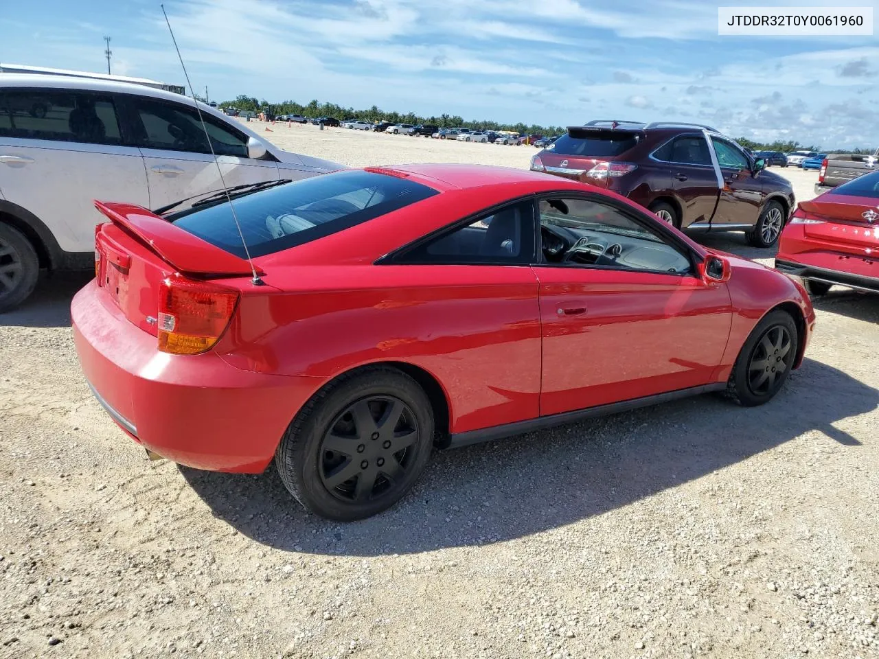 2000 Toyota Celica Gt VIN: JTDDR32T0Y0061960 Lot: 73967584