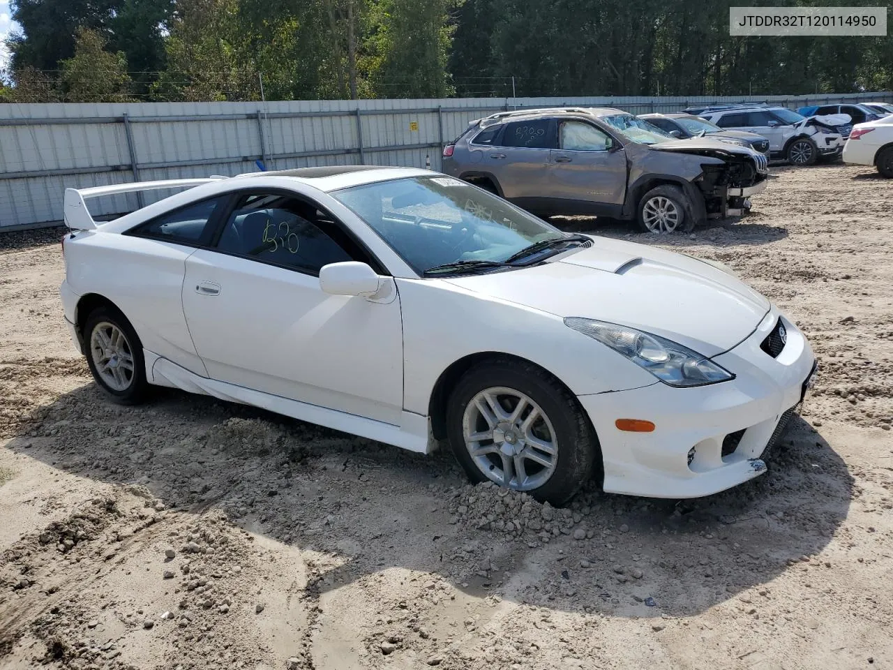 2002 Toyota Celica Gt VIN: JTDDR32T120114950 Lot: 72424794