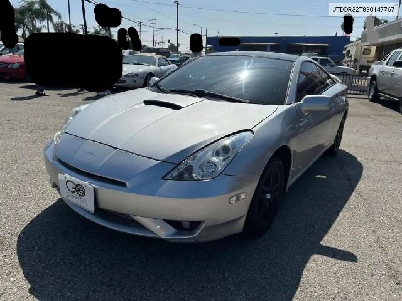 2003 Toyota Celica Gt VIN: JTDDR32T830147767 Lot: 75714774