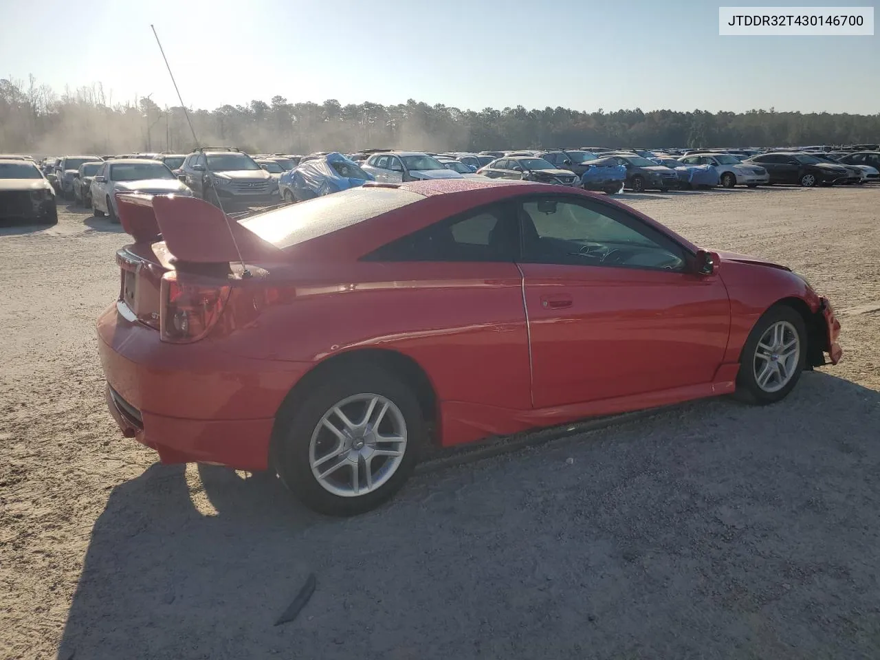 2003 Toyota Celica Gt VIN: JTDDR32T430146700 Lot: 77332194