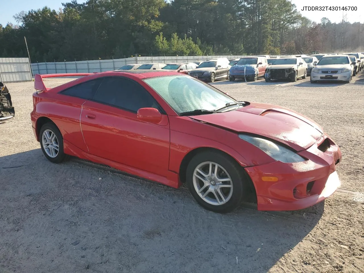 2003 Toyota Celica Gt VIN: JTDDR32T430146700 Lot: 77332194