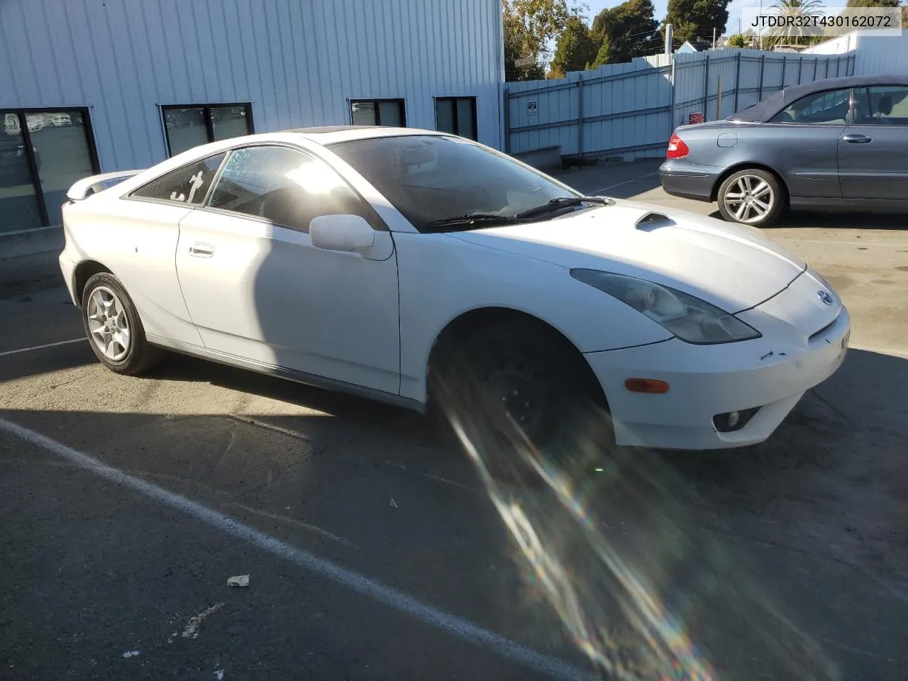 2003 Toyota Celica Gt VIN: JTDDR32T430162072 Lot: 77878114