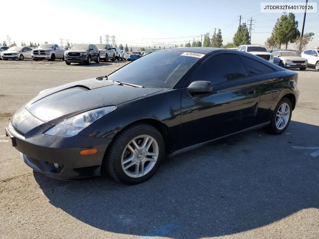 2004 Toyota Celica Gt VIN: JTDDR32T640170126 Lot: 74269994