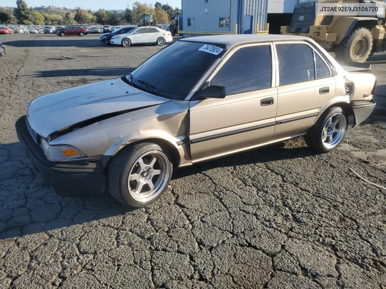 1988 Toyota Corolla Dlx VIN: JT2AE92E9J3106720 Lot: 78470924