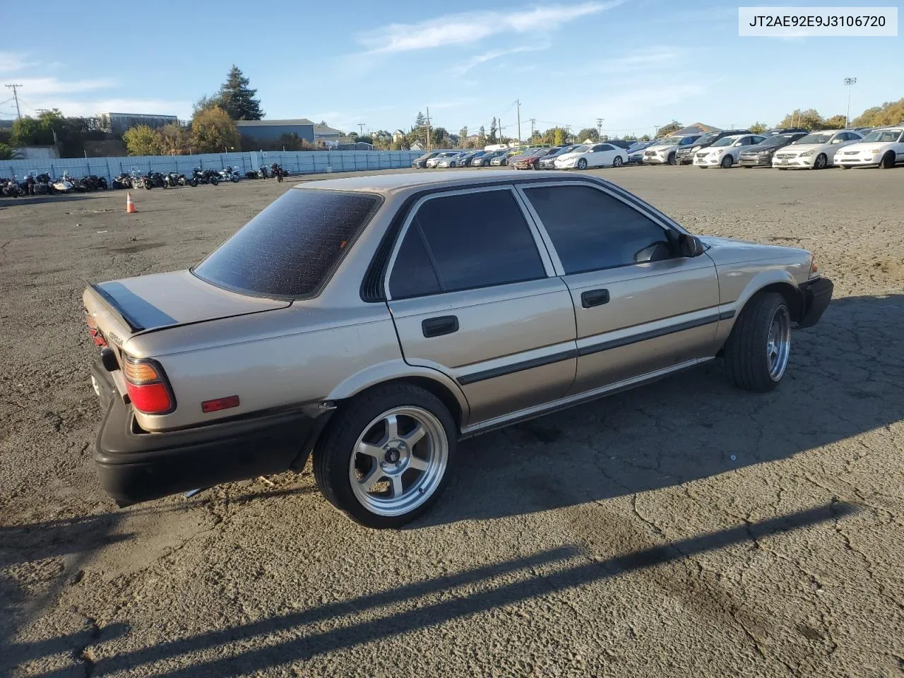 1988 Toyota Corolla Dlx VIN: JT2AE92E9J3106720 Lot: 78470924