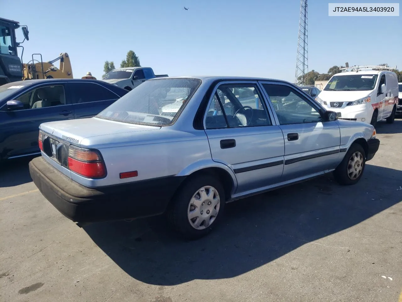 1990 Toyota Corolla Dlx VIN: JT2AE94A5L3403920 Lot: 73859834